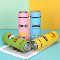 Cartoon Animal Glass Water Bottle With Stylish Cover And Spill Proof Cover Leak-Proof Reliable Durable And Lightweight Water Bottle