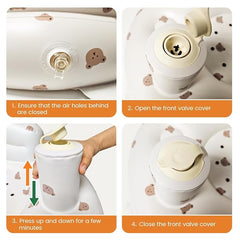 Trending Inflatable Baby Support Seat Sofa Chair with Backrest | Soft Portable Baby Sitting Trainer Seat for 3-12 Months Infants