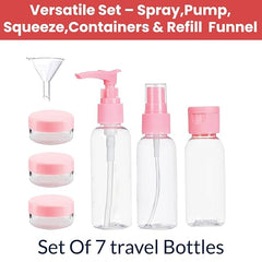 7-Pack Travel Toiletry Bottle Set