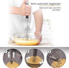 Stainless Steel Semi-Automatic Egg Beater