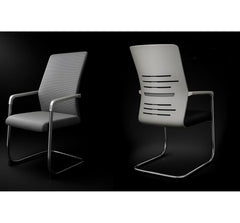Visitor Chair for Office with Mesh Back & Metal Frame | Ergonomic Comfortable Guest Chair for Meeting Rooms, Reception & Waiting Areas | Stylish & Durable Visitor Seating
