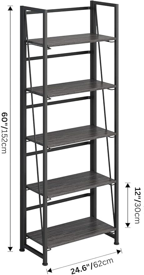 Five Shelf Rack Foldable Rack | Five Shelf Rack for Storage Multipurpose | Space Savin ...