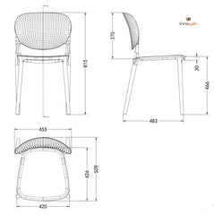 NOVA DARK BLUE CAFE CHAIR