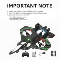 Mini RC Fighter Jet with LED Lights USB Rechargeable – Kids Flying Drone