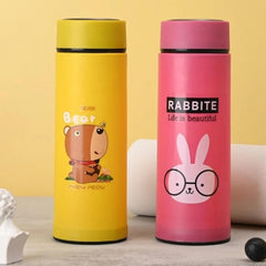 Cartoon Animal Glass Water Bottle With Stylish Cover And Spill Proof Cover Leak-Proof Reliable Durable And Lightweight Water Bottle