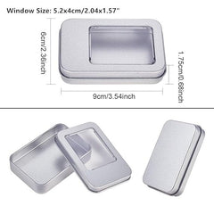 Silver Metal Tin for Gifts Party Favours and Other Accessories