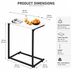 LT 24 24 LAPTOP TABLE WHITE MARBLE