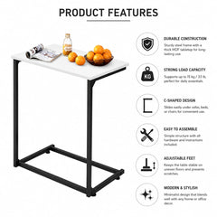 LT 24 24 LAPTOP TABLE WHITE MARBLE