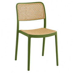 RATTAN GREEN CAFE CHAIR
