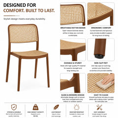 RATTAN  BROWN CAFE CHAIR