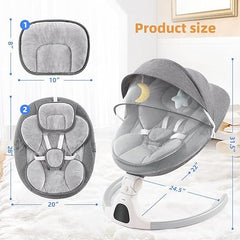 Baby Swings for Infants | Electric Portable Baby Swing for New-born Baby | 3 Timing Settings Baby Swings
