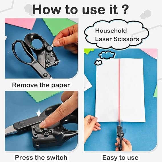 Laser Guided Scissors for Fabric & Paper – Stainless Steel Precision C ...