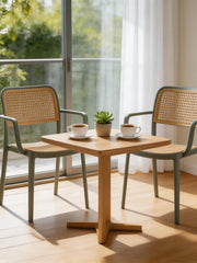 RATTAN ARM GREY CAFE CHAIR
