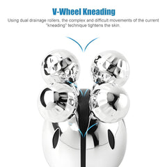 Wheel Facial Massager with Dual Stainless Steel Rollers – Skin Tightening & Lifting Tool