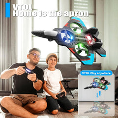 Mini RC Fighter Jet with LED Lights USB Rechargeable – Kids Flying Drone