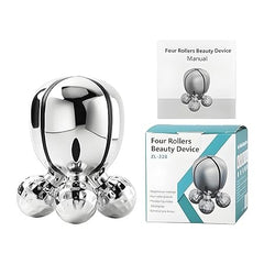 Wheel Facial Massager with Dual Stainless Steel Rollers – Skin Tightening & Lifting Tool