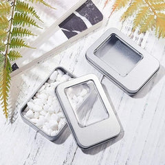 Silver Metal Tin for Gifts Party Favours and Other Accessories