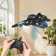 Mini RC Fighter Jet with LED Lights USB Rechargeable – Kids Flying Drone