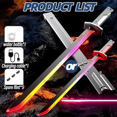 Sparkblade LED Sword with Smoke & Spark Effects – 7-Color Light Blade, Sound FX | Anime-Inspired Cosplay Katana Prop for Roleplay, Halloween, Parties & Collectors
