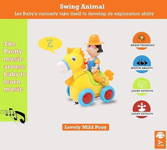 Toys Bump and Go Swinging Animals Toy with Lights Music Sounds