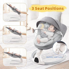 Baby Swings for Infants | Electric Portable Baby Swing for New-born Baby | 3 Timing Settings Baby Swings