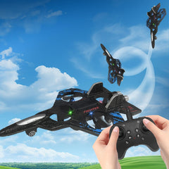 Mini RC Fighter Jet with LED Lights USB Rechargeable – Kids Flying Drone