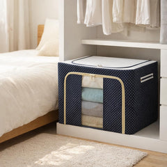 Foldable 66L cloths storage box organiser