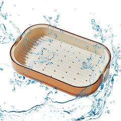 Soap dish holder drain rack for shower sink kitchen