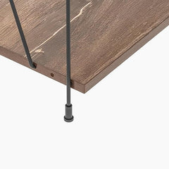 5-Tier Wooden Shelf Wire Rack with Metal Frame – Sturdy Structure & Rustic Wood Shelves for Kitchen, Office, Kids Room, Living Room Storage & Display