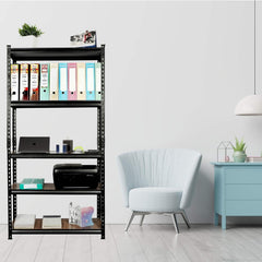 Non laminated large size boltless rack| Adjustable, Heavy Duty Storage Shelving Unit Boltless [Laminate Sheet] Kitchen, Office, Dorm, Or Garage,Shoe Rack (5 Section With 1 Support Bar File Holder
