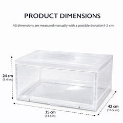 Premium Stackable Shoe Box Organizer - Crystal Clear Sneaker Showcase
