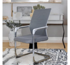 Visitor Chair for Office with Mesh Back & Metal Frame | Ergonomic Comfortable Guest Chair for Meeting Rooms, Reception & Waiting Areas | Stylish & Durable Visitor Seating