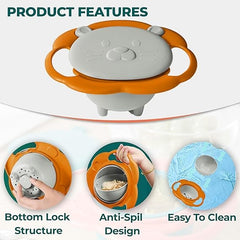 Kids Food Feeding Bowl with Perfect 360° Degree