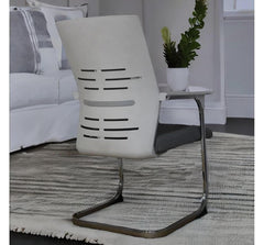 Visitor Chair for Office with Mesh Back & Metal Frame | Ergonomic Comfortable Guest Chair for Meeting Rooms, Reception & Waiting Areas | Stylish & Durable Visitor Seating