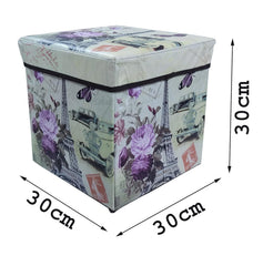 Vintage Paris Printed Folding Storage Box