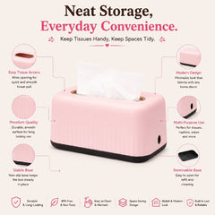 Tissue Box Cover – Nordic Style Desktop Napkin Holder & Decorative Face Towel Dispenser for Home, Office