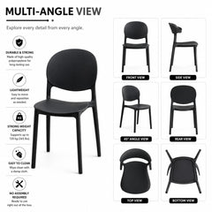 ATOM BLACK CAFE CHAIR