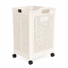 Foldable Laundry Basket with Wheels & Handles