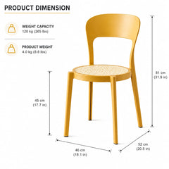 FLORA YELLOW CAFE CHAIR