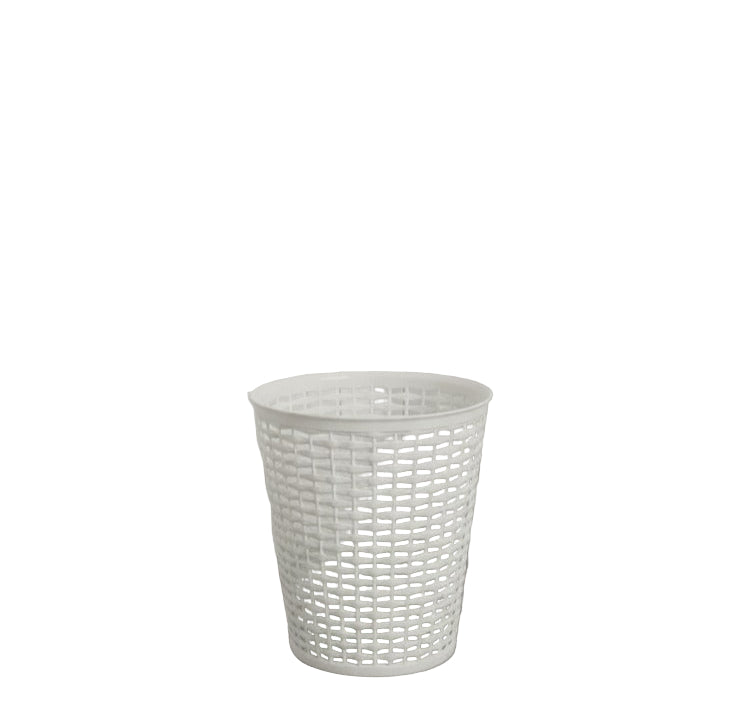 2-Piece Garbage Can Set – White, Brown & Pink