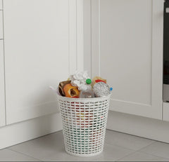 2-Piece Garbage Can Set – White, Brown & Pink