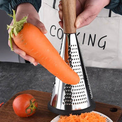 Stainless Steel Cone Grater with Wooden Handle (Small size)