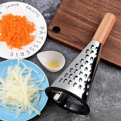 Stainless Steel Cone Grater with Wooden Handle (Small size)