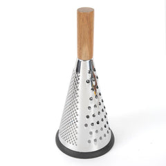 Stainless Steel Cone Grater with Wooden Handle (Small size)