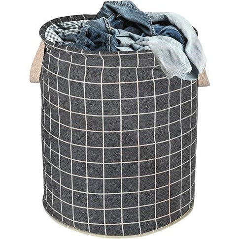 Black & White Checked Laundry Basket – Style Meets Function