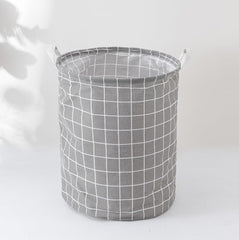 Black & White Checked Laundry Basket – Style Meets Function