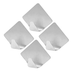 Sleek Hold – Silver Adhesive Hook