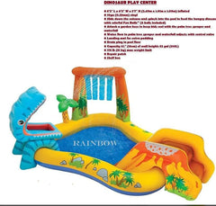 Dinosaur themed inflatable water play centre