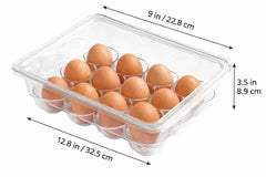 Transparent Plastic Egg Storage Tray with 12 Cavities