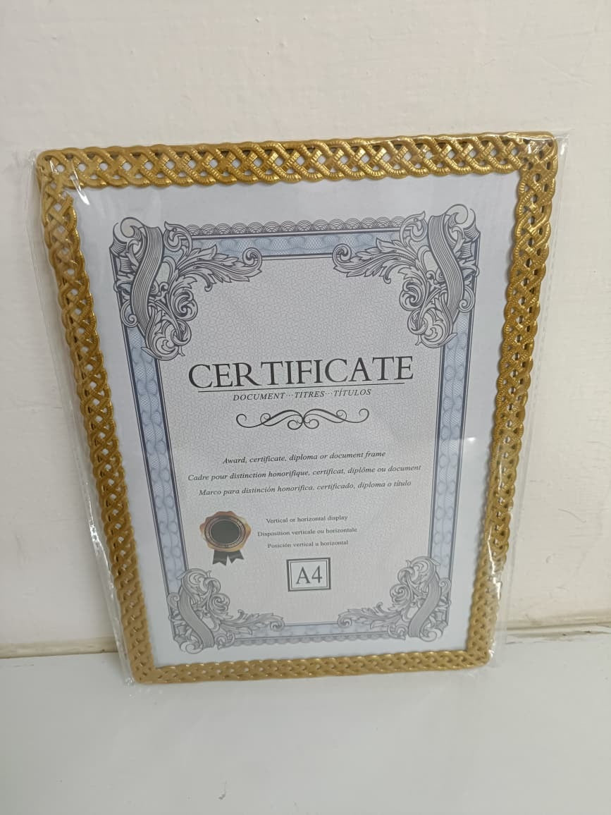 Frame craft - Golden Certificate Photo Frame